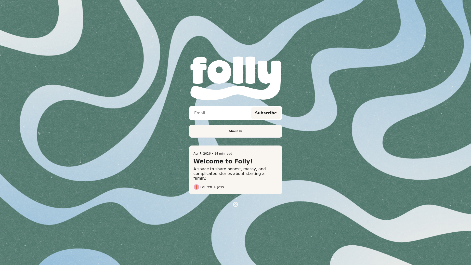 website screenshot of https://follyforfamilies.com