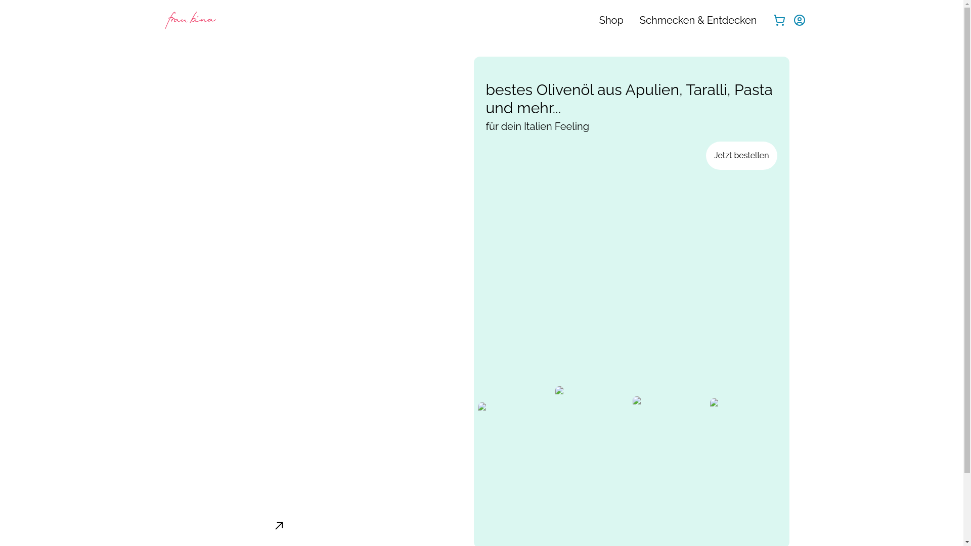 website screenshot of https://fraubina.com/
