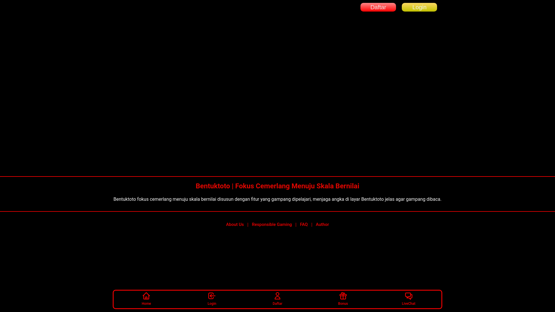 website screenshot of https://bentuktoto.org