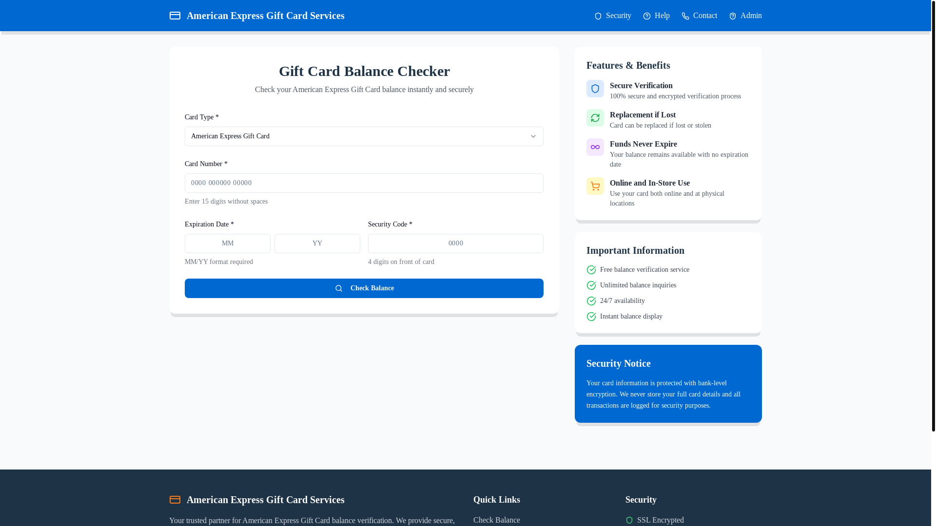 website screenshot of https://theamtakgiftcard.click/