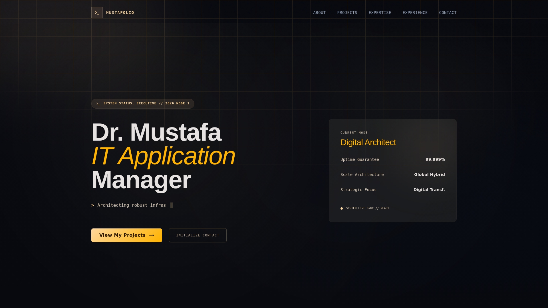 website screenshot of https://mustafolio.pages.dev/