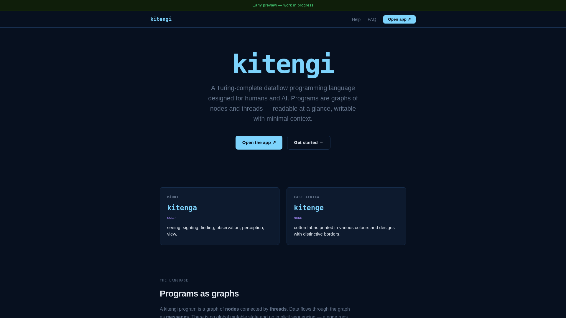 website screenshot of https://kitengi.dev/