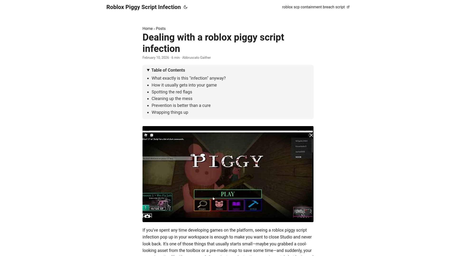 website screenshot of https://roblox-piggy-script-infection.pages.dev/