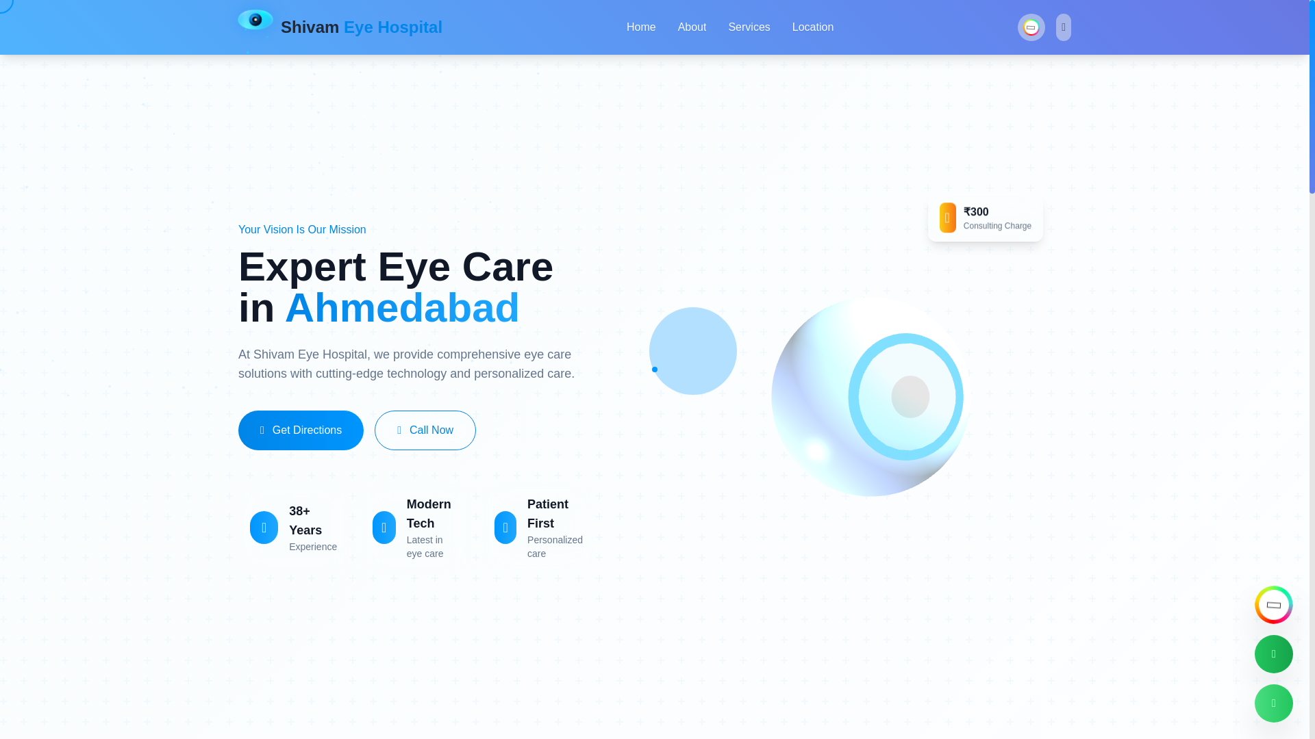 website screenshot of https://shivameyehospital.pages.dev/