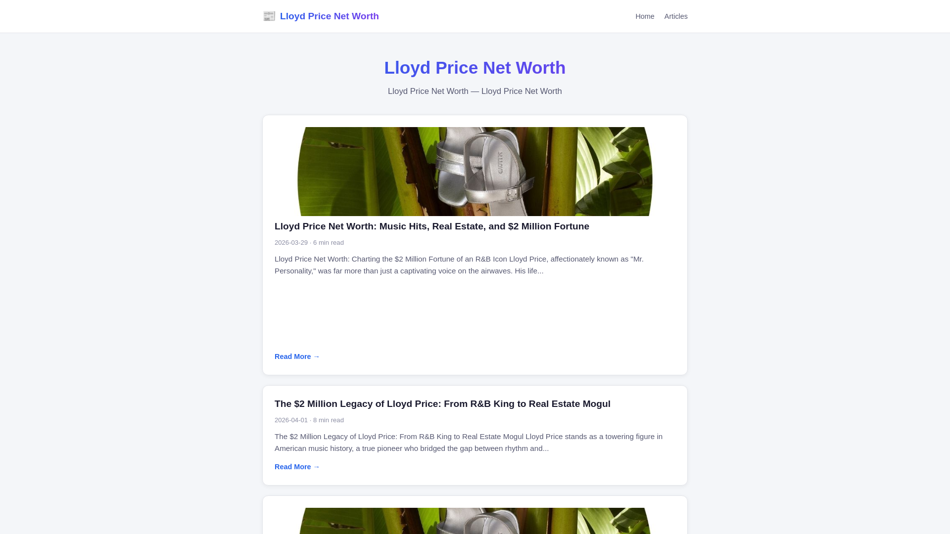 website screenshot of https://lloyd-price-net-worth.pages.dev/