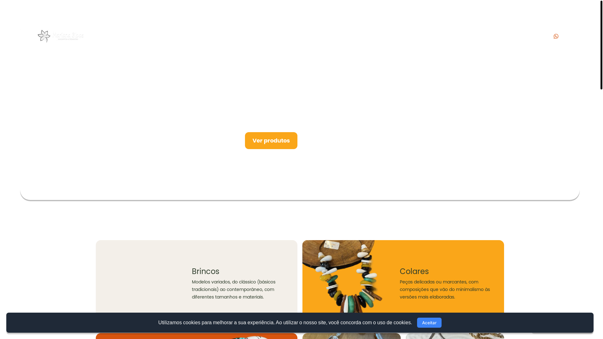 website screenshot of https://marianabibas.com.br/