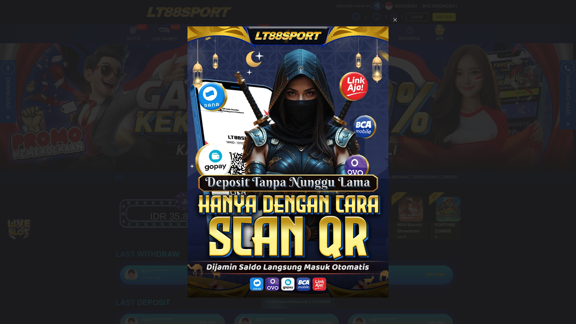 website screenshot of https://amplt88sport.online/