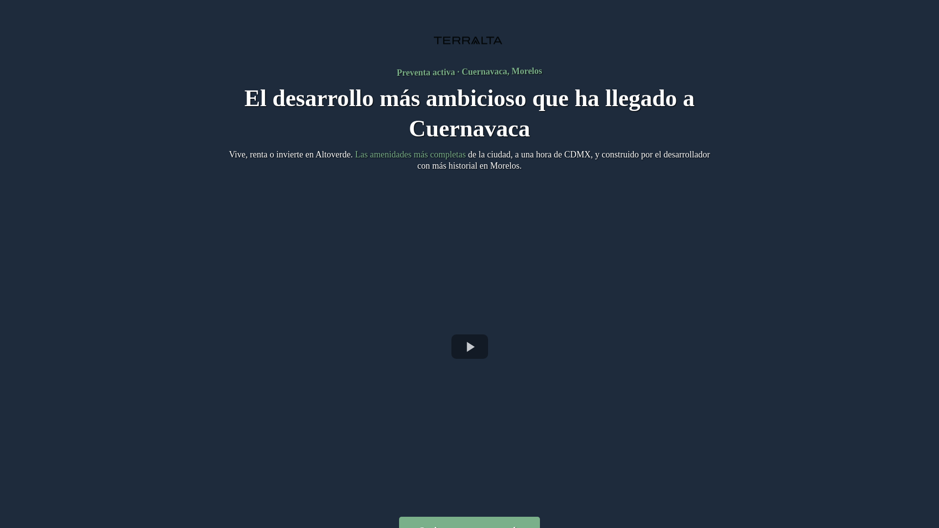website screenshot of https://terraltainmobiliaria.com