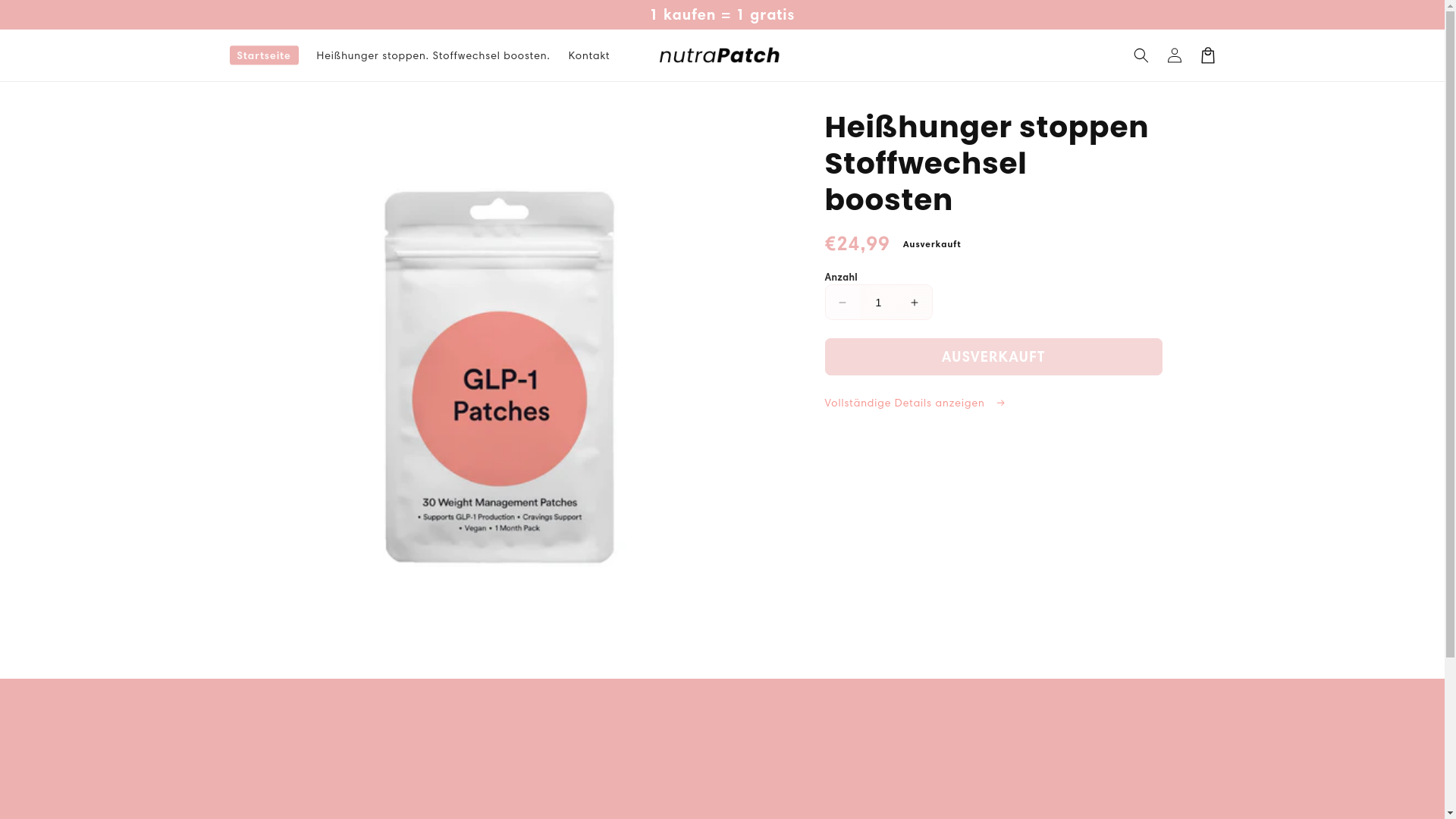 website screenshot of https://mynutrapatch.de/