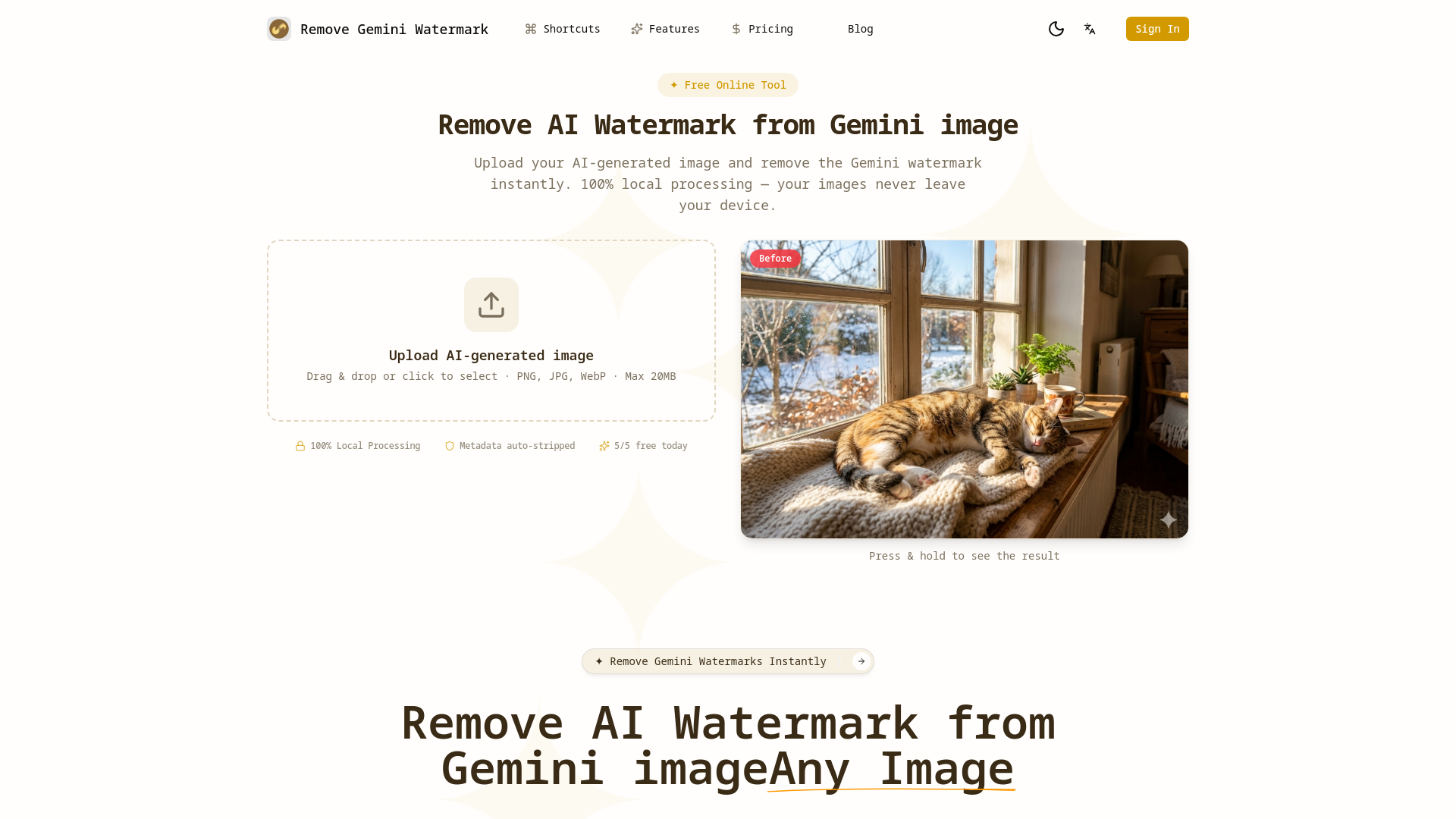 website screenshot of https://removegeminiwatermark.org