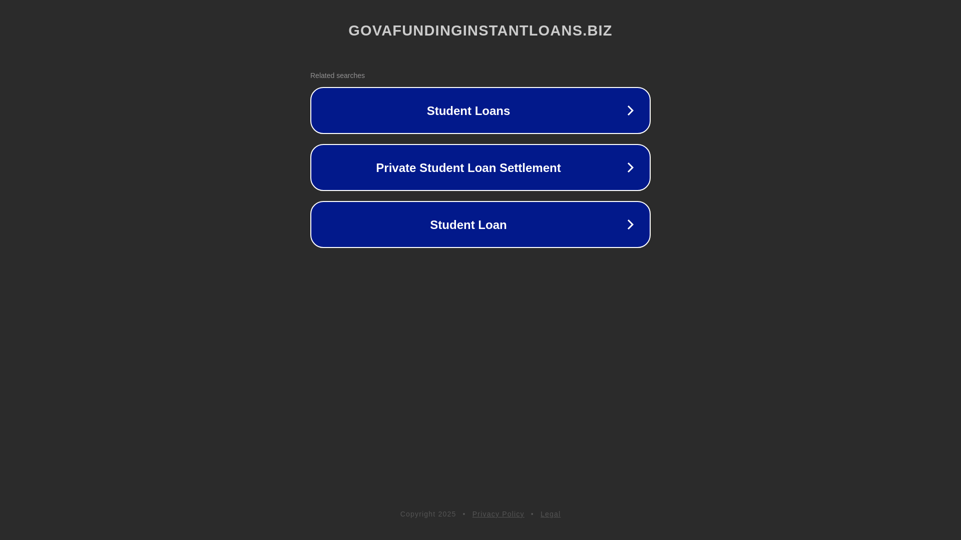website screenshot of https://govafundinginstantloans.biz/