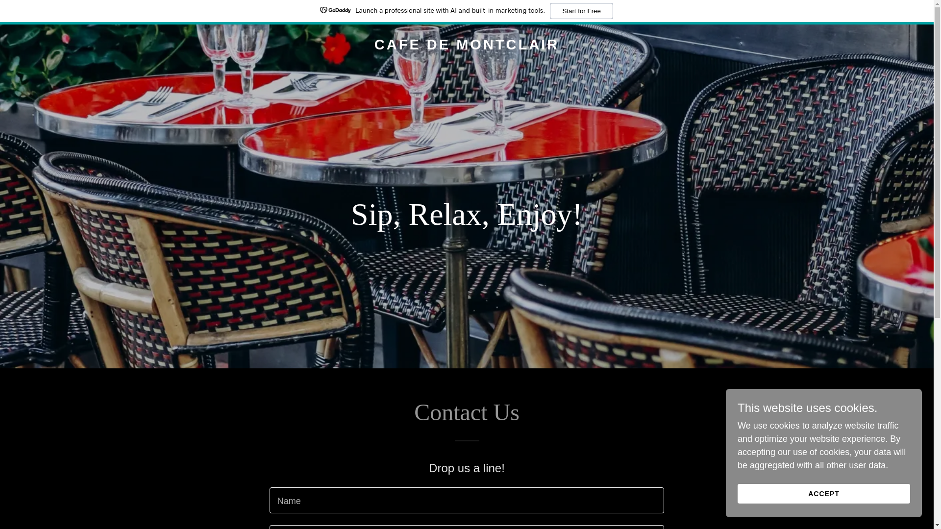website screenshot of https://cafedemontclair.com/