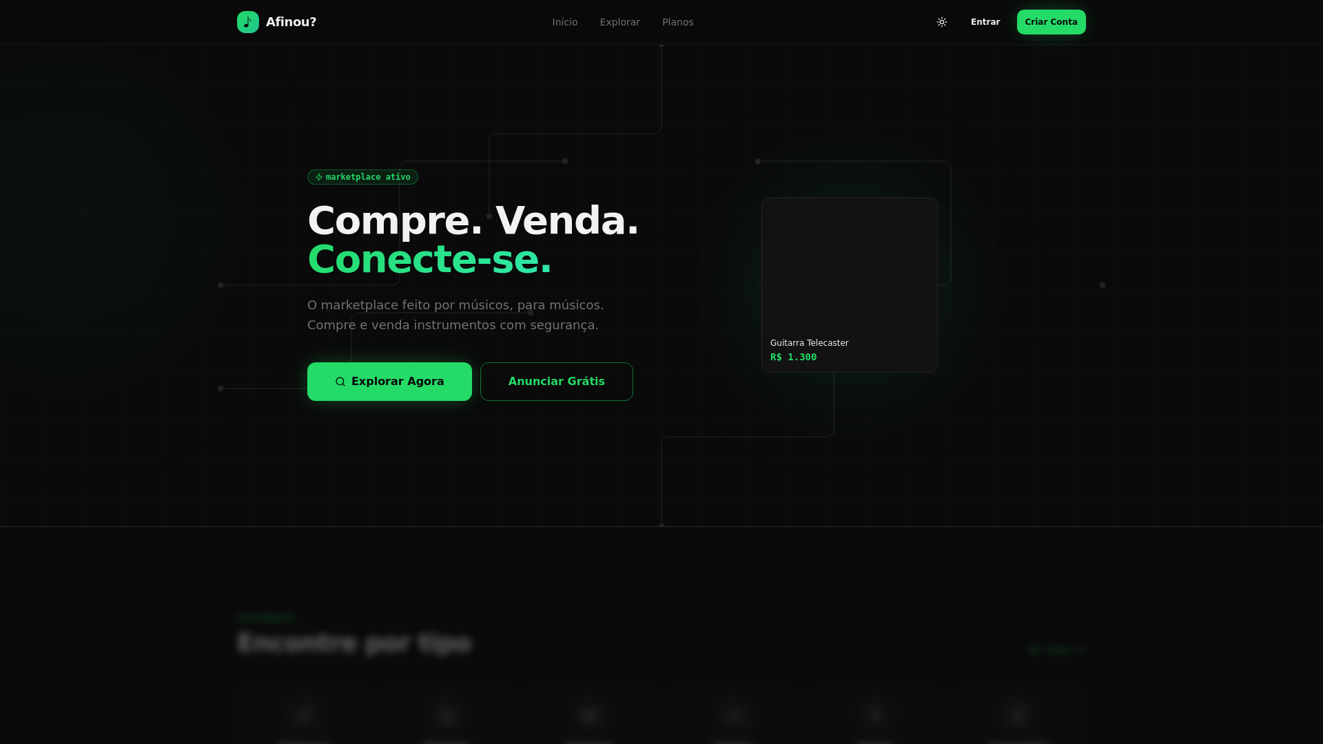 website screenshot of https://afinou.com.br/