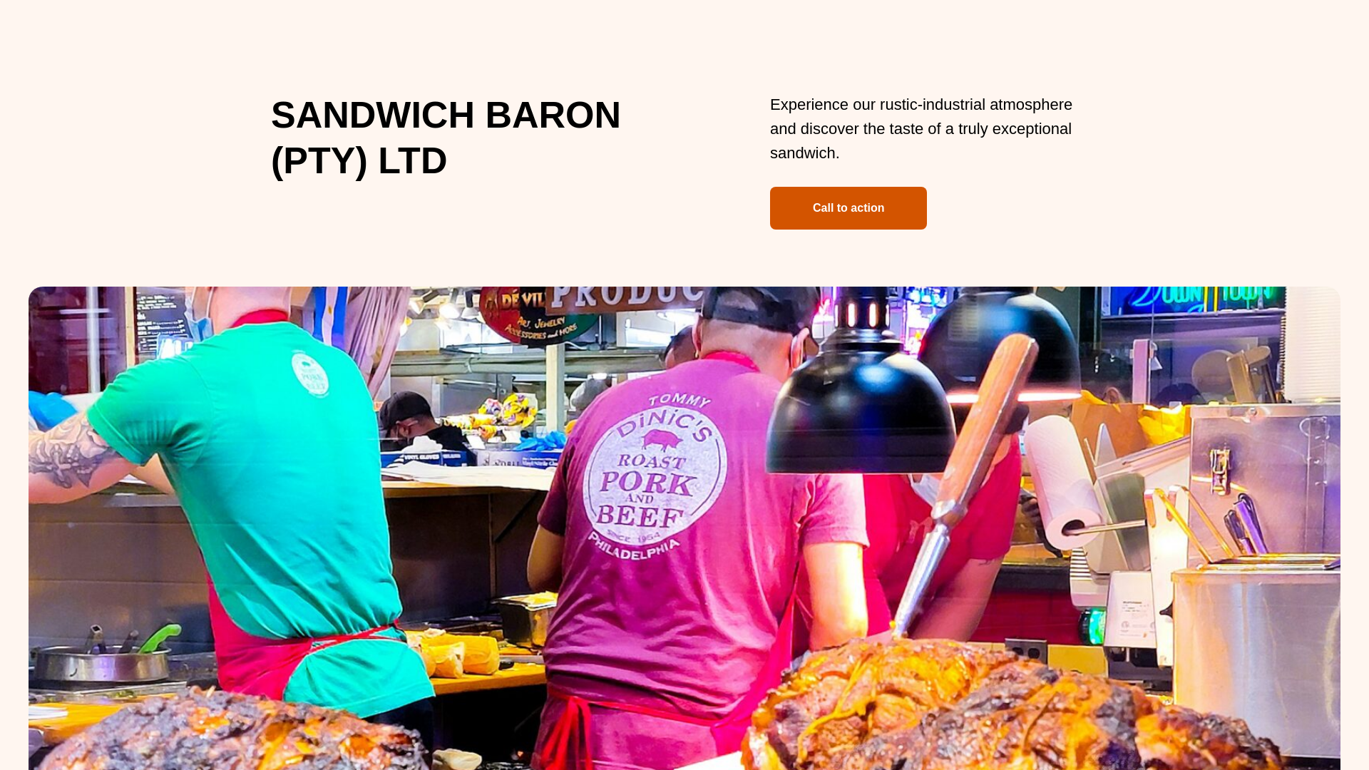 website screenshot of https://sandwichbaronptyltd.com