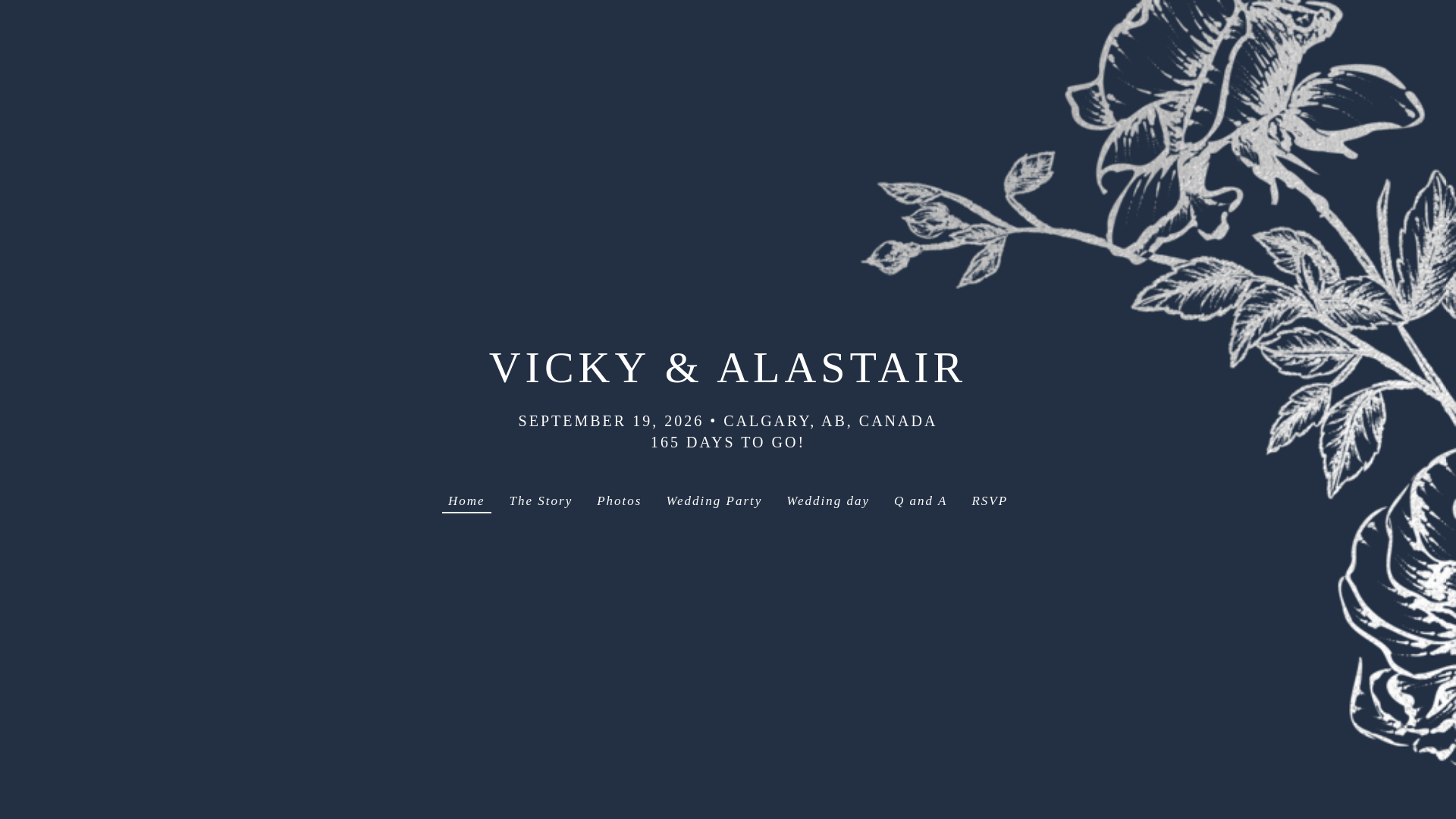 website screenshot of https://vickyandalastair.com/