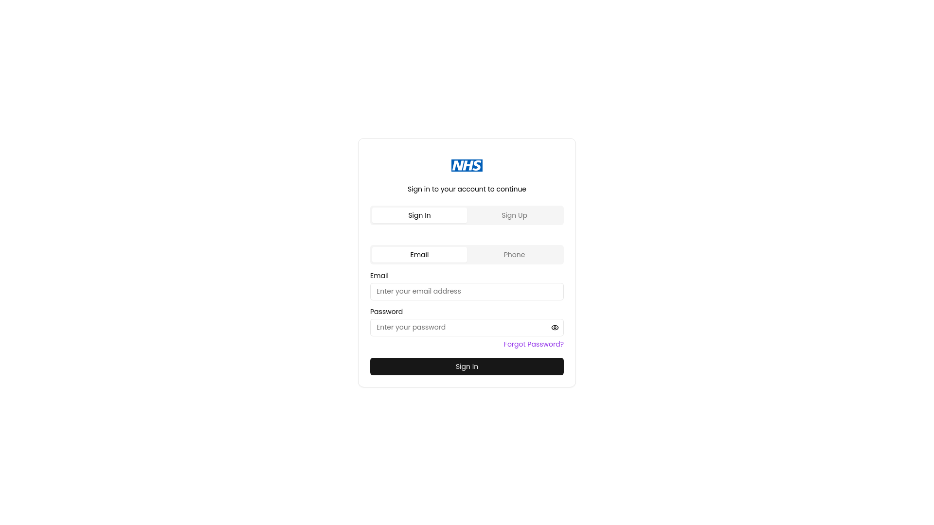 website screenshot of https://tritone-nhs-system.pages.dev/