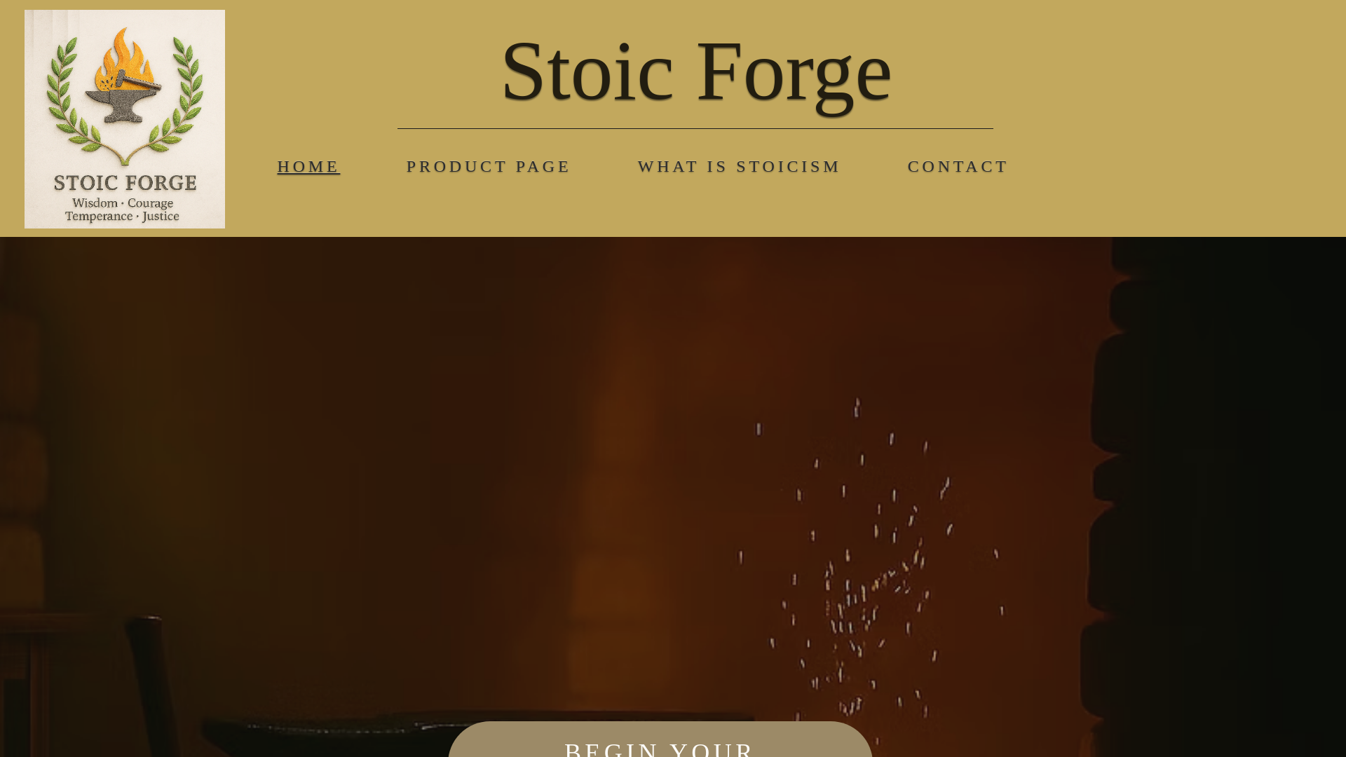 website screenshot of https://stoicforge.com.au