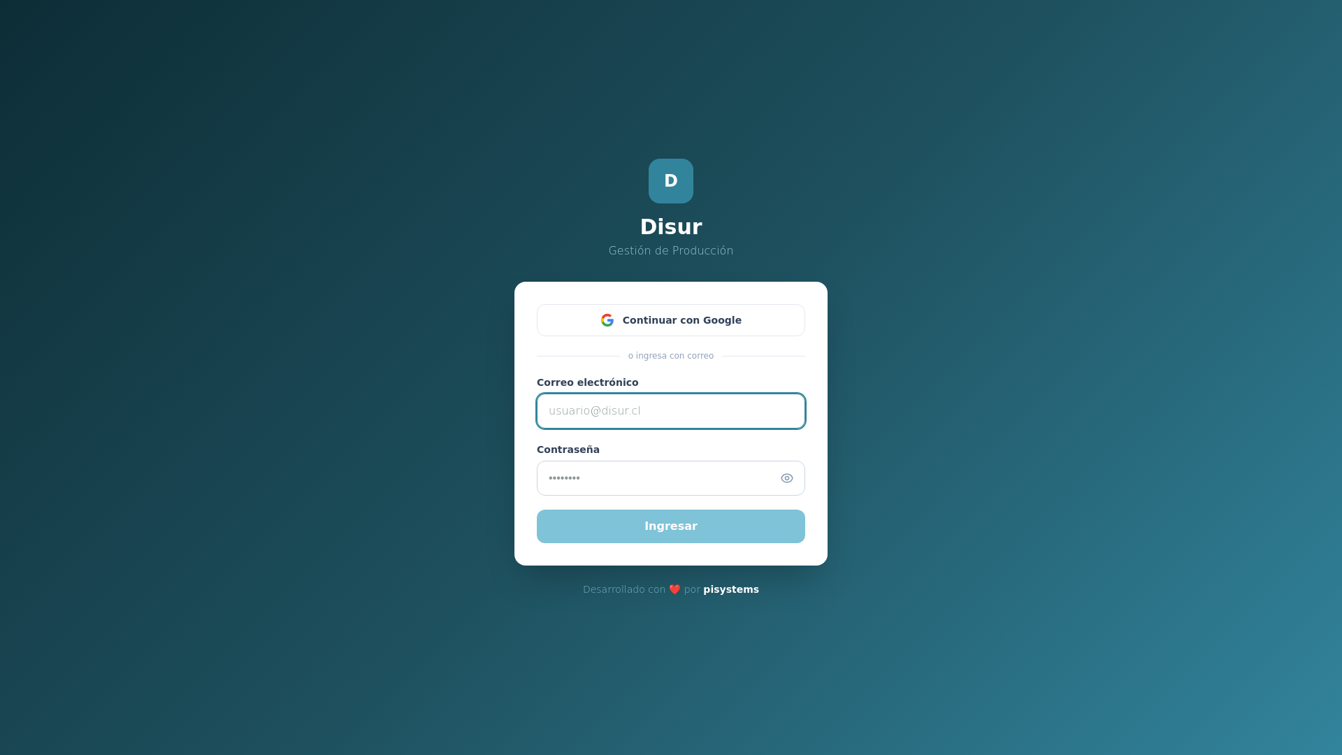 website screenshot of https://disur-produccion.pages.dev/