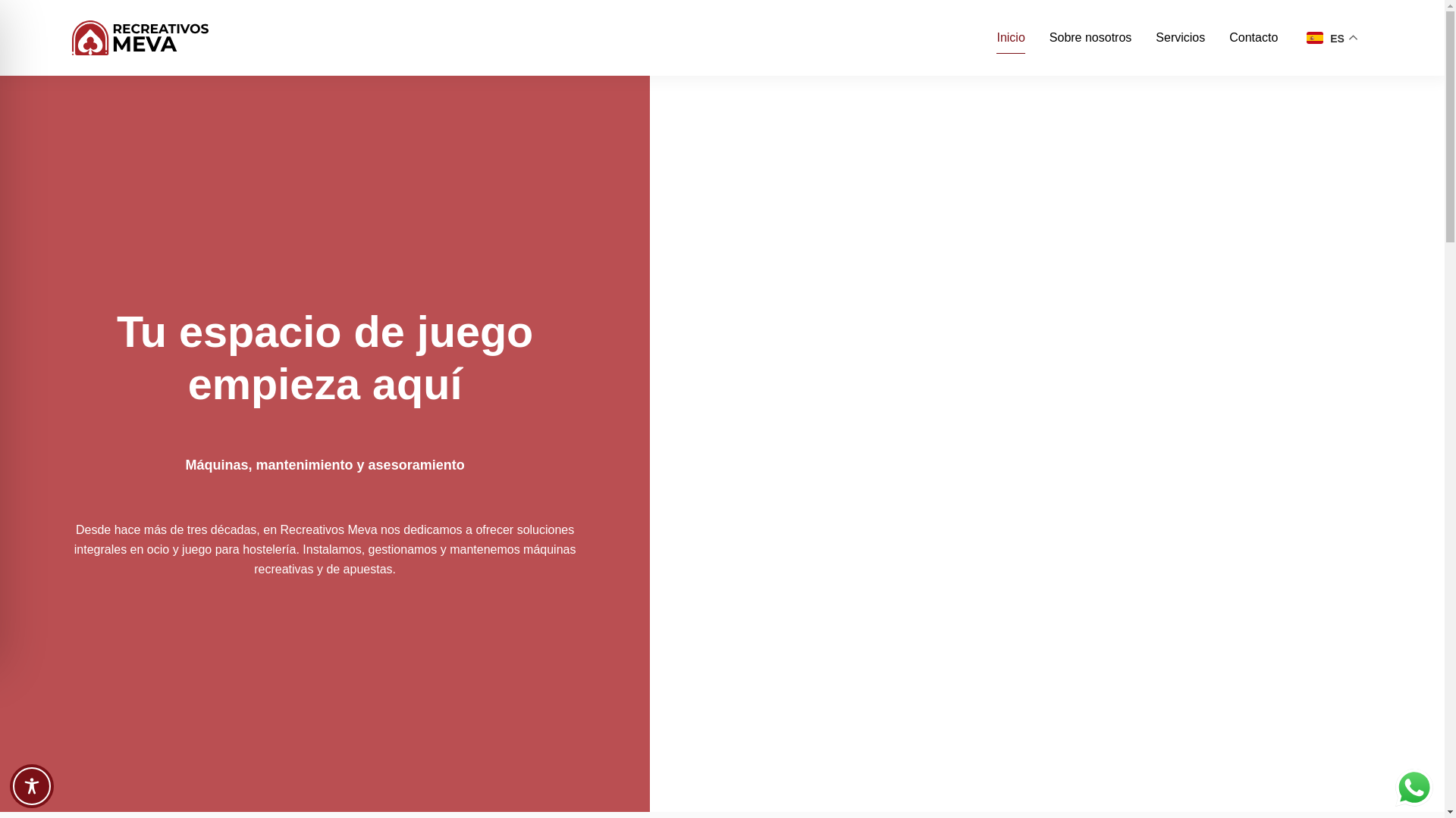 website screenshot of https://recreativosmeva.com/