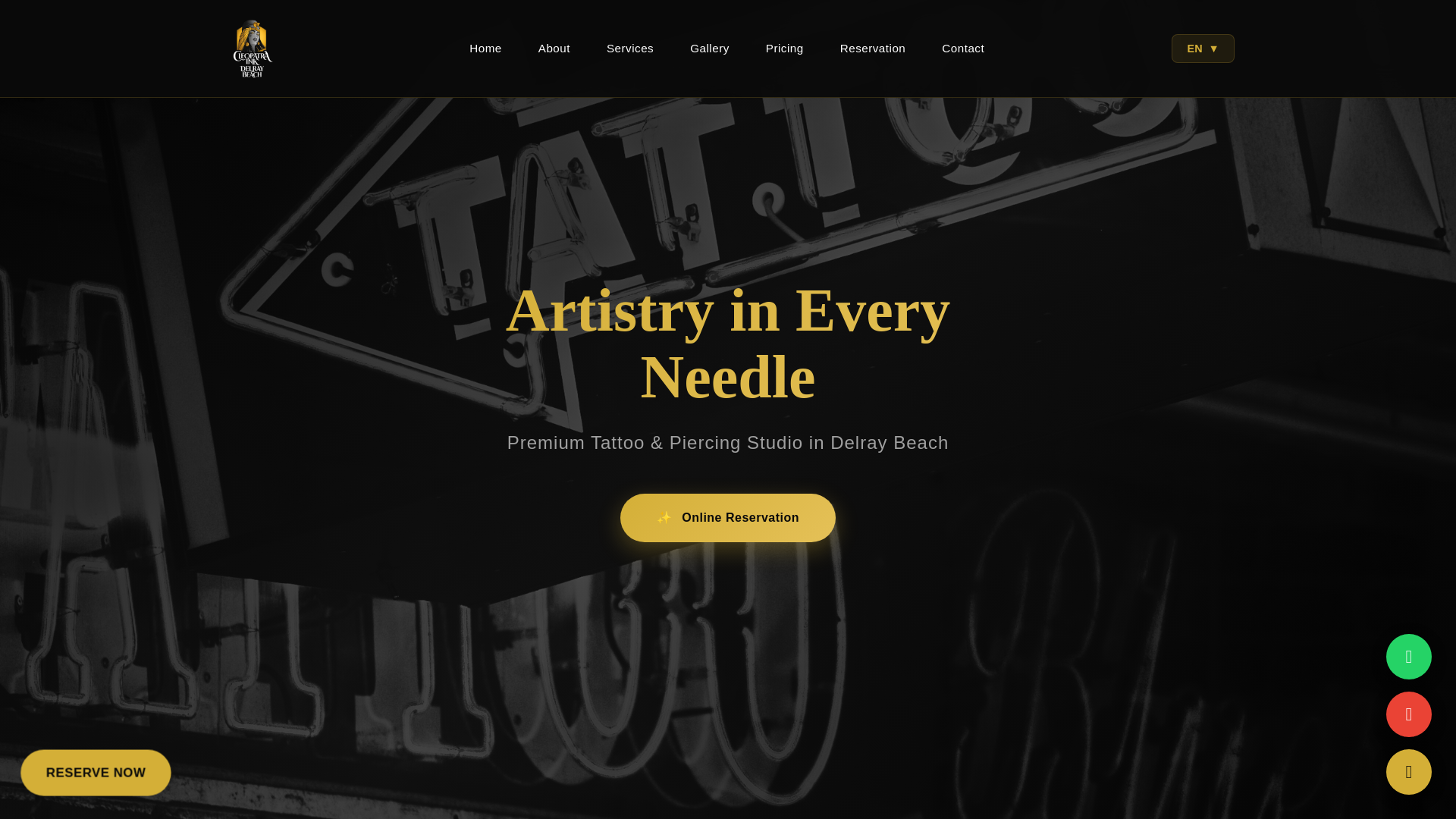 website screenshot of https://hiinktattoo.com