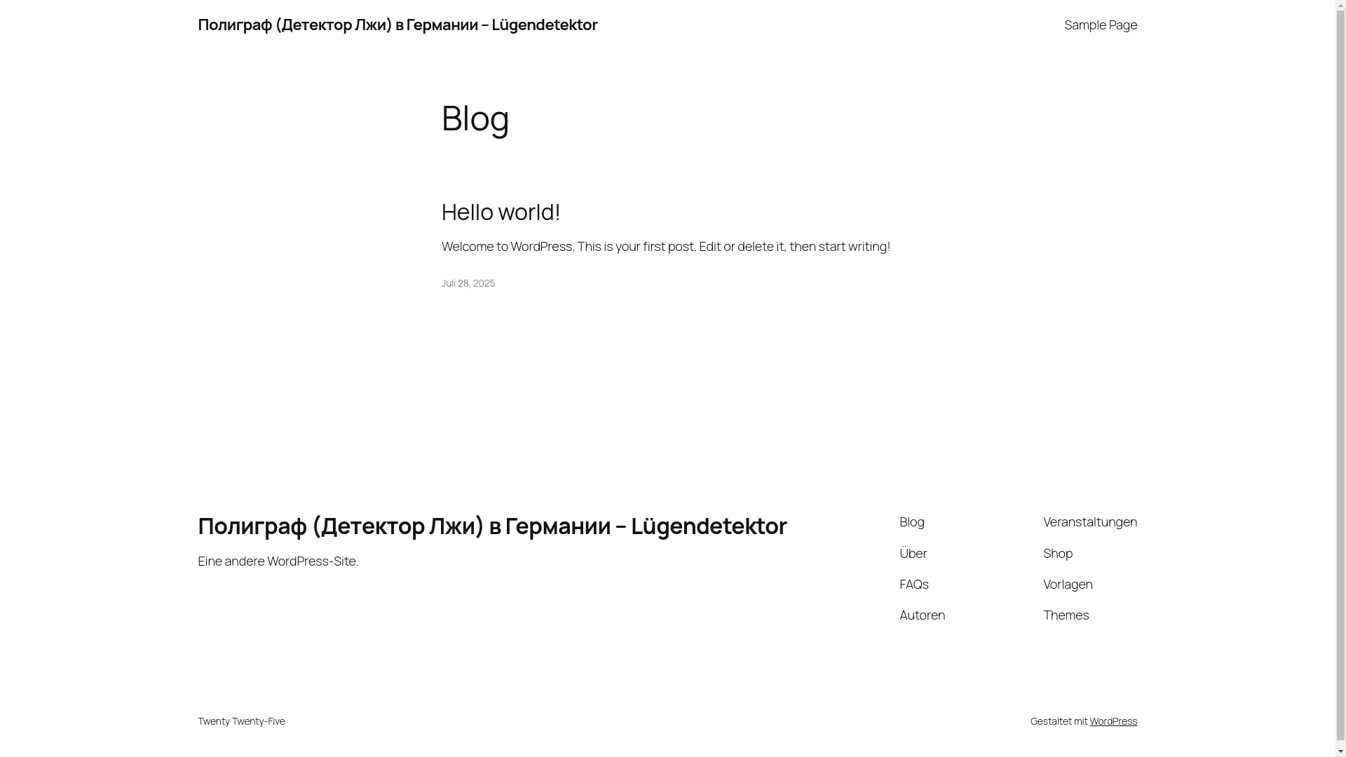 website screenshot of https://polygraph-detector.com/