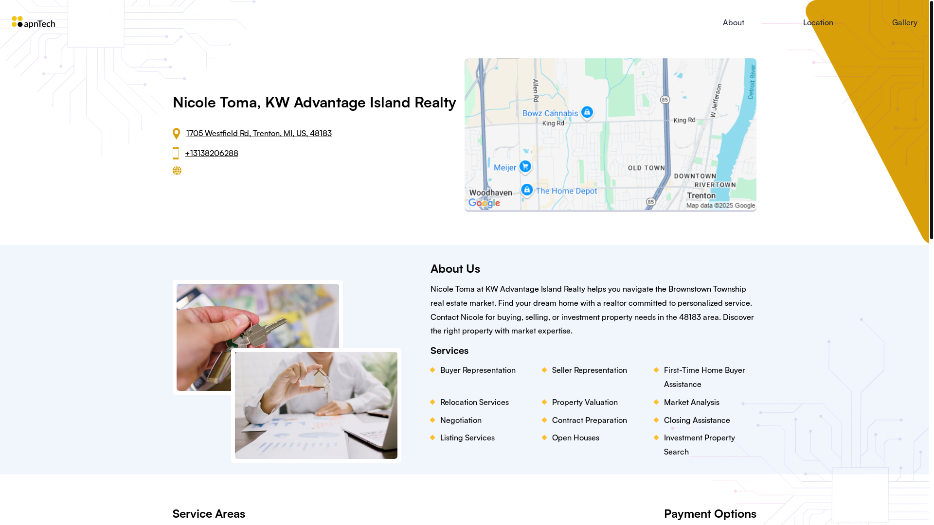 website screenshot of https://nicoletomakwadvantageislandrealty.online/