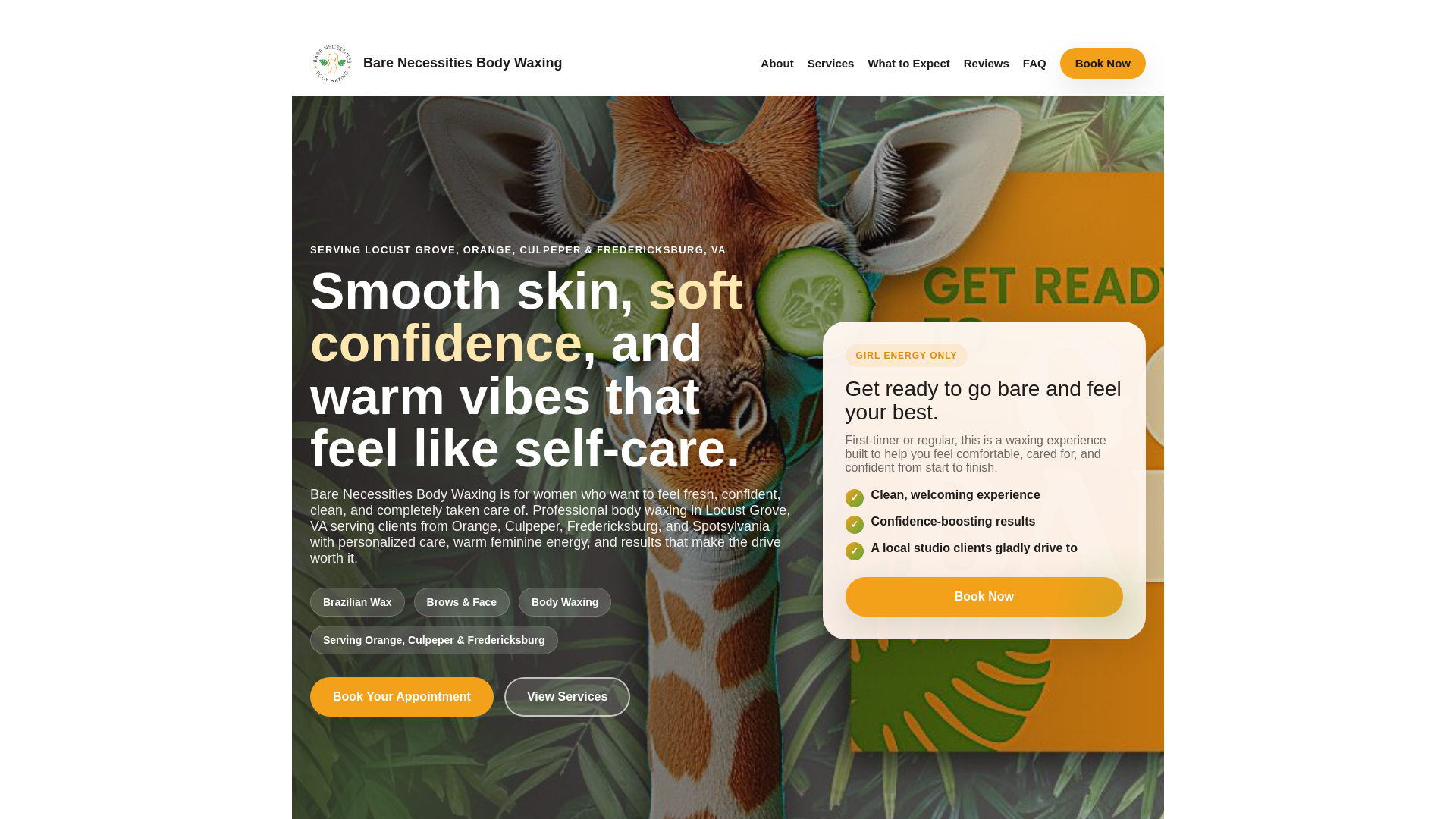 website screenshot of https://barenecessitiesstudio.com/