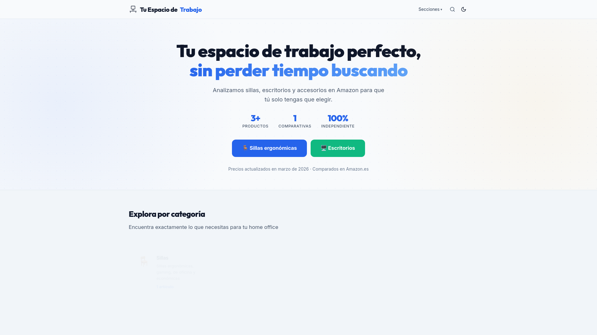 website screenshot of https://tuespaciodetrabajo.pages.dev/