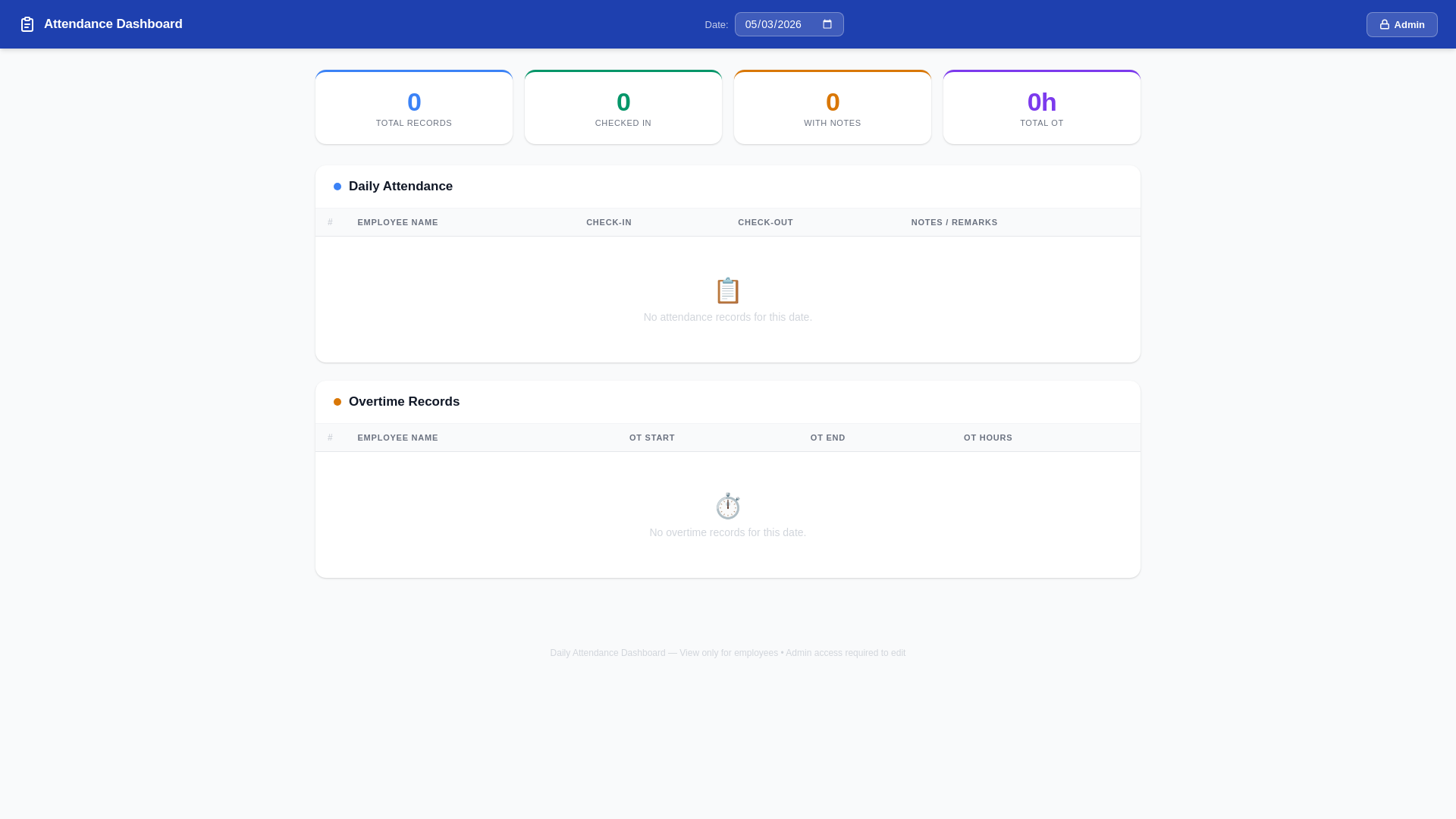 website screenshot of https://attendance-dashboard-9t3.pages.dev/