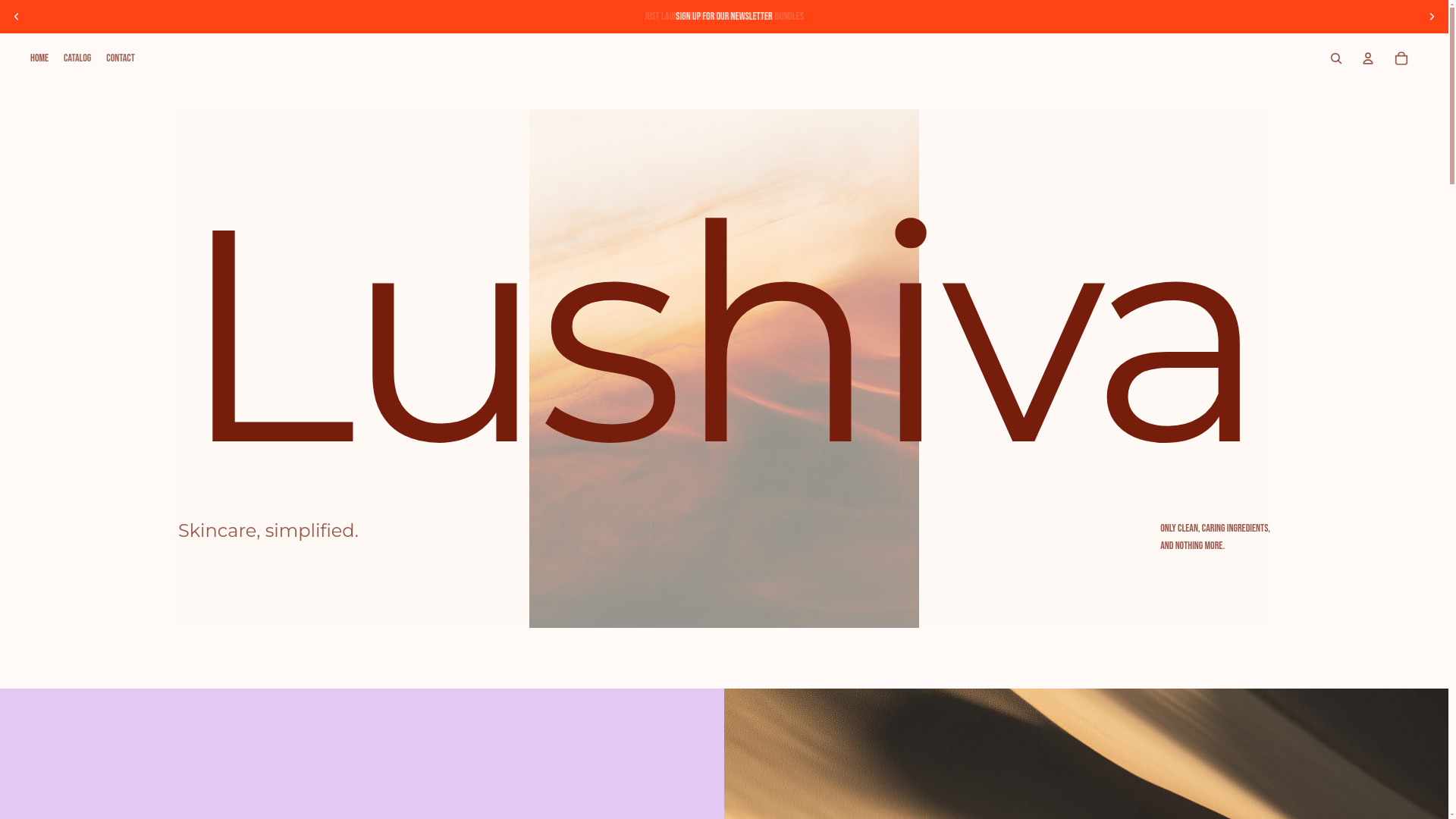 website screenshot of https://lushiva.store/