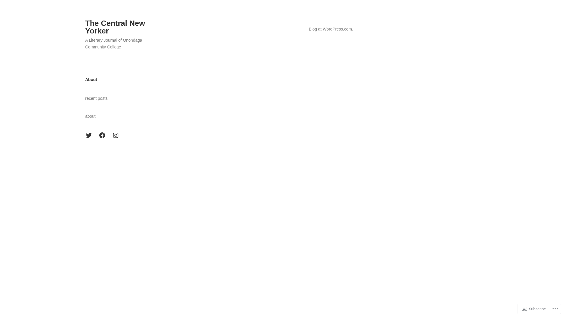 website screenshot of https://thecentralnewyorker.com/