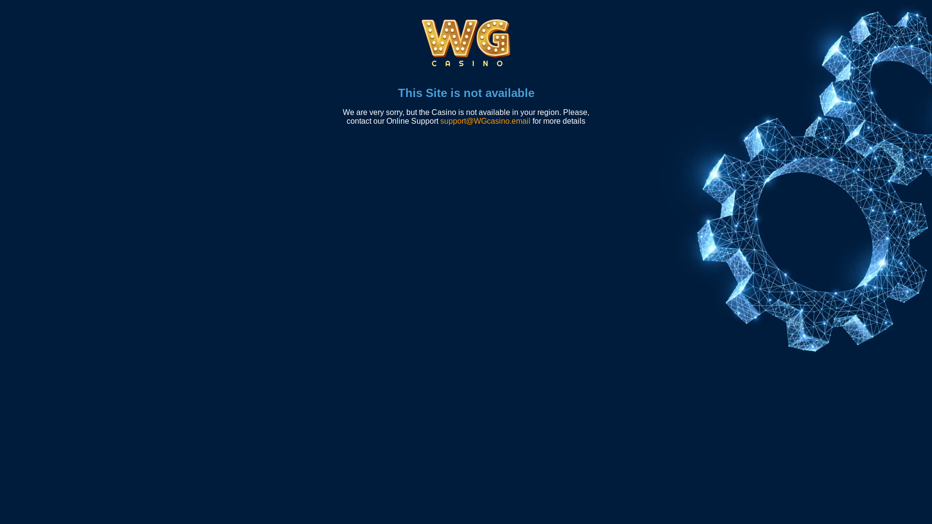 website screenshot of https://wgcasino43.com/
