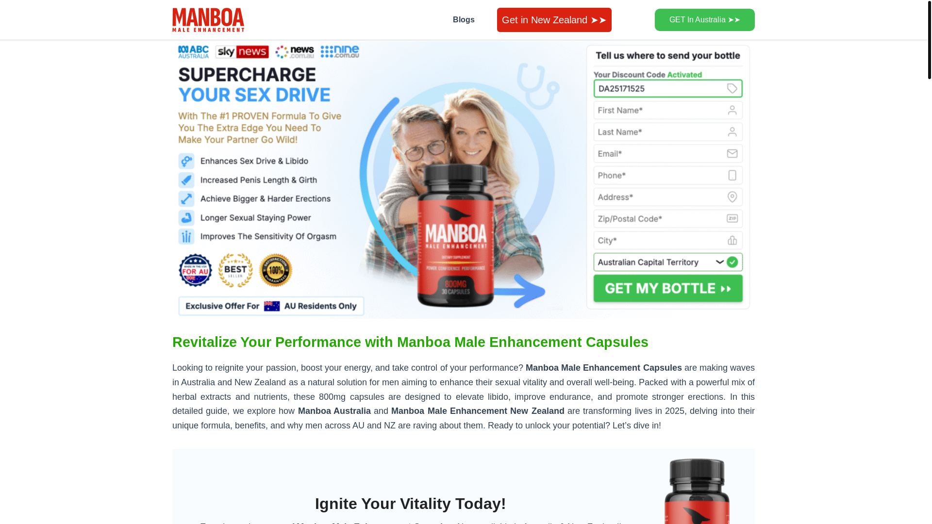 website screenshot of https://manboaaustralia.com/