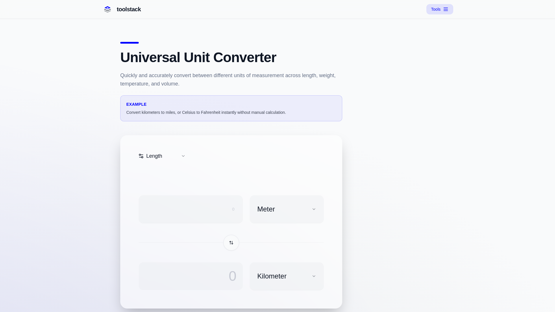 website screenshot of https://toolstack.studio/