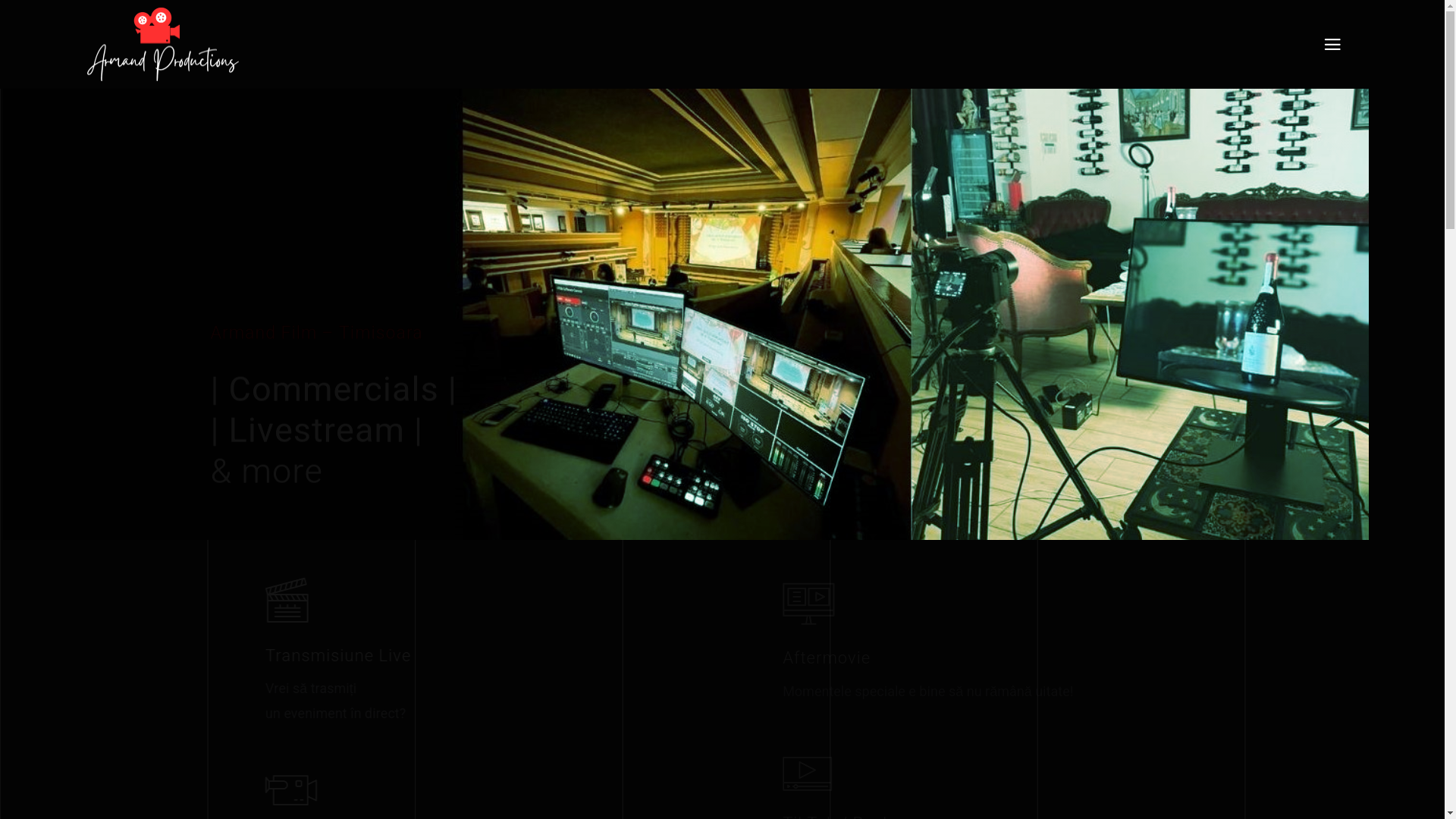 website screenshot of https://armandfilm.ro/