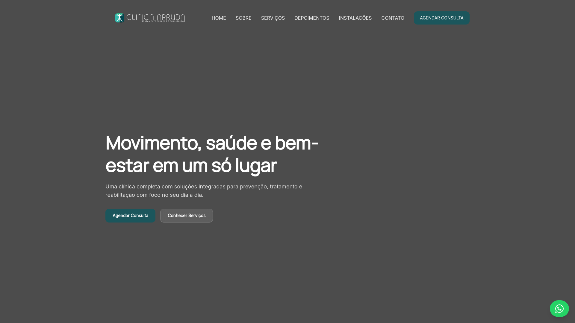 website screenshot of https://institutoclinicaarruda.com.br
