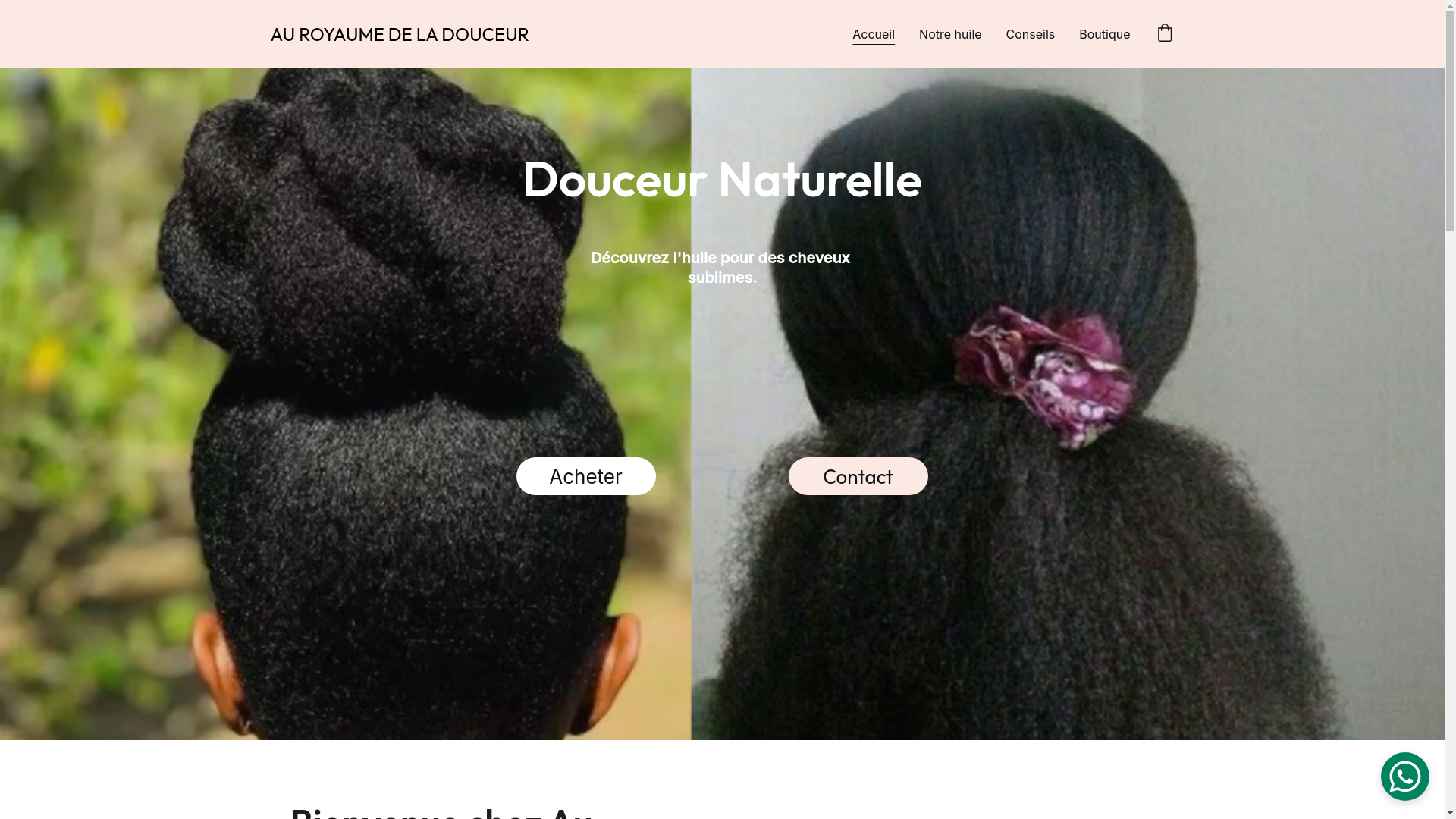 website screenshot of https://auroyaumededouceur.com/