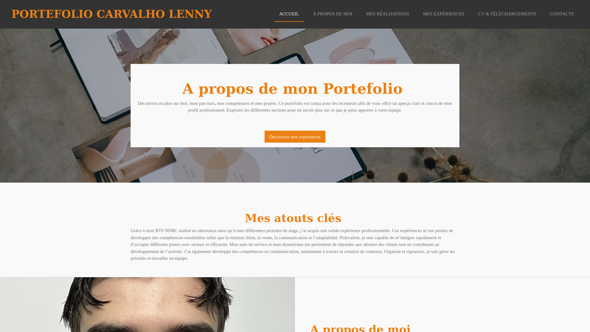 website screenshot of https://portefolio-carvalho-lenny.fr