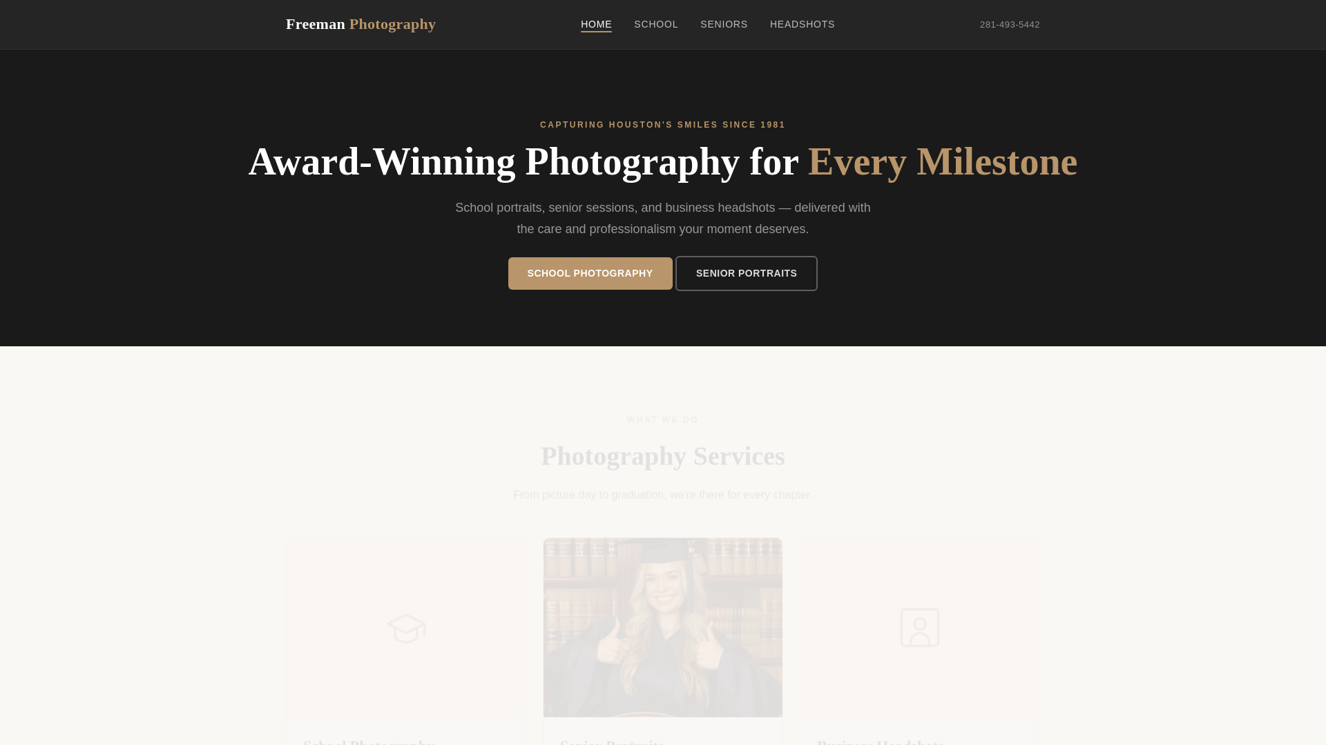 website screenshot of https://freemanphotoflipbook.com/