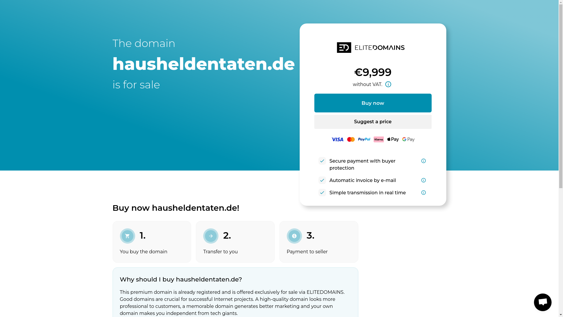 website screenshot of https://hausheldentaten.de/