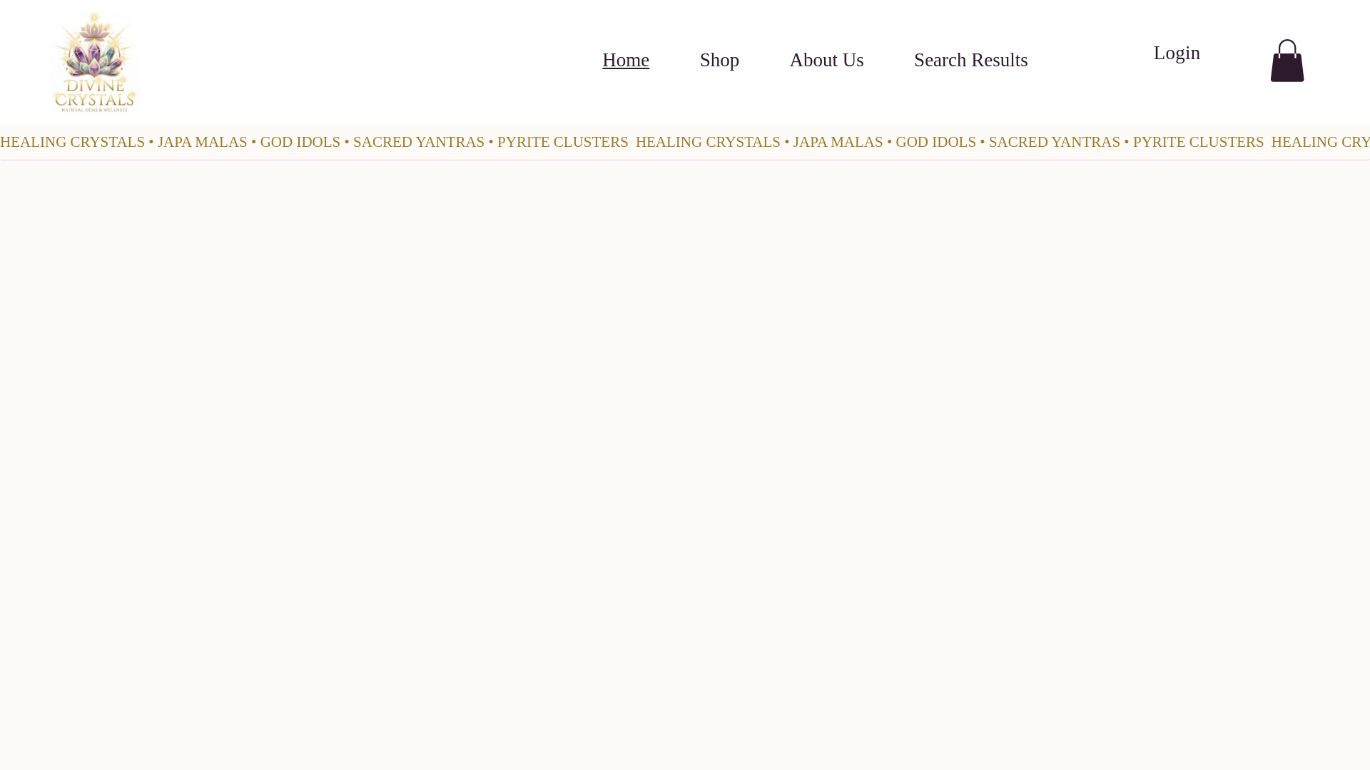 website screenshot of https://thedevinecrystals.in