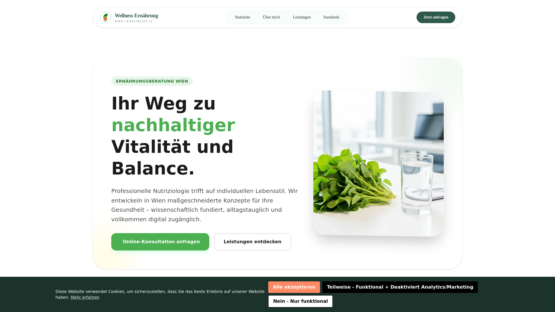 website screenshot of https://wellnessernaehrung.info/