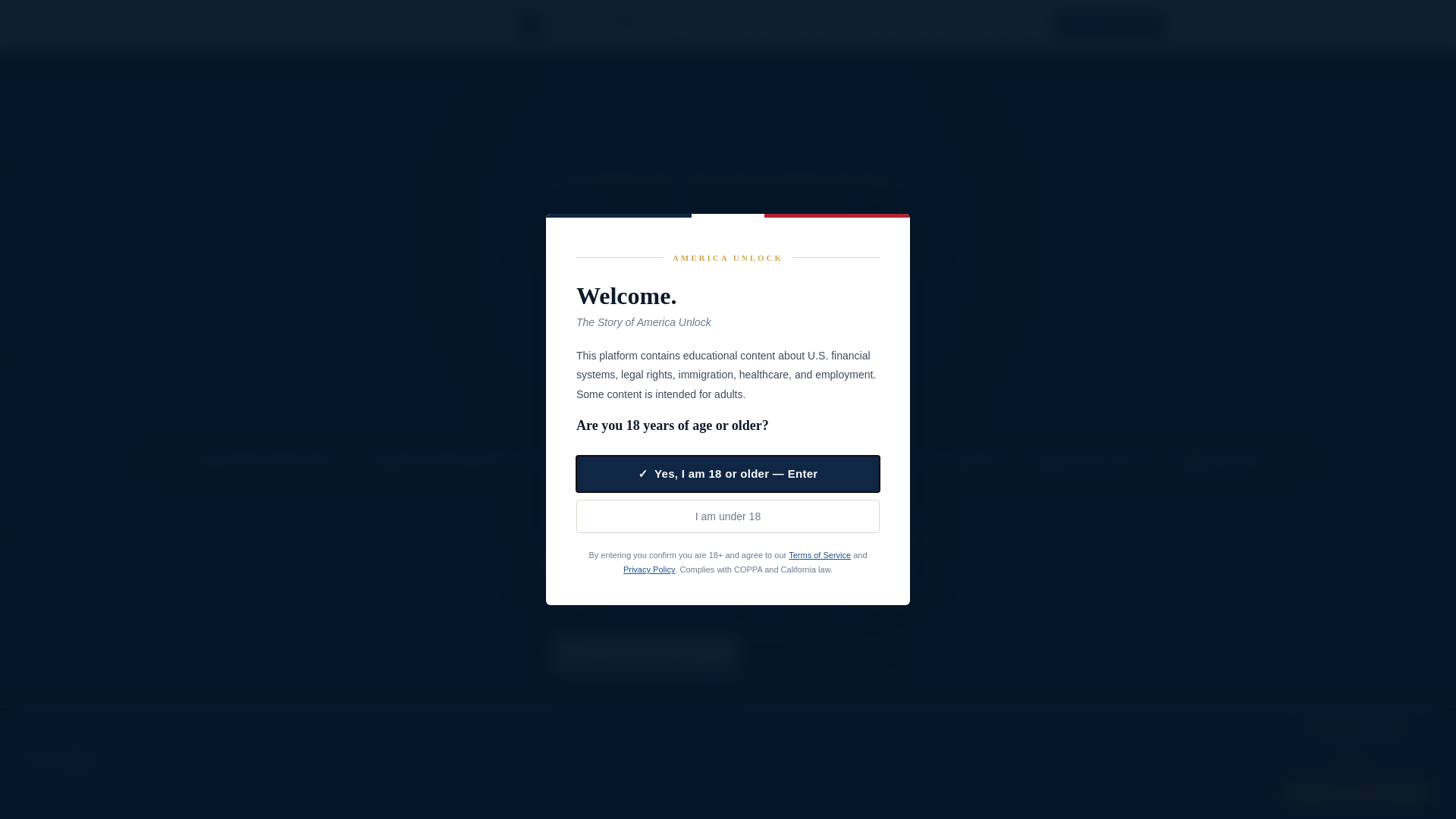 website screenshot of https://americaunlock.pages.dev/