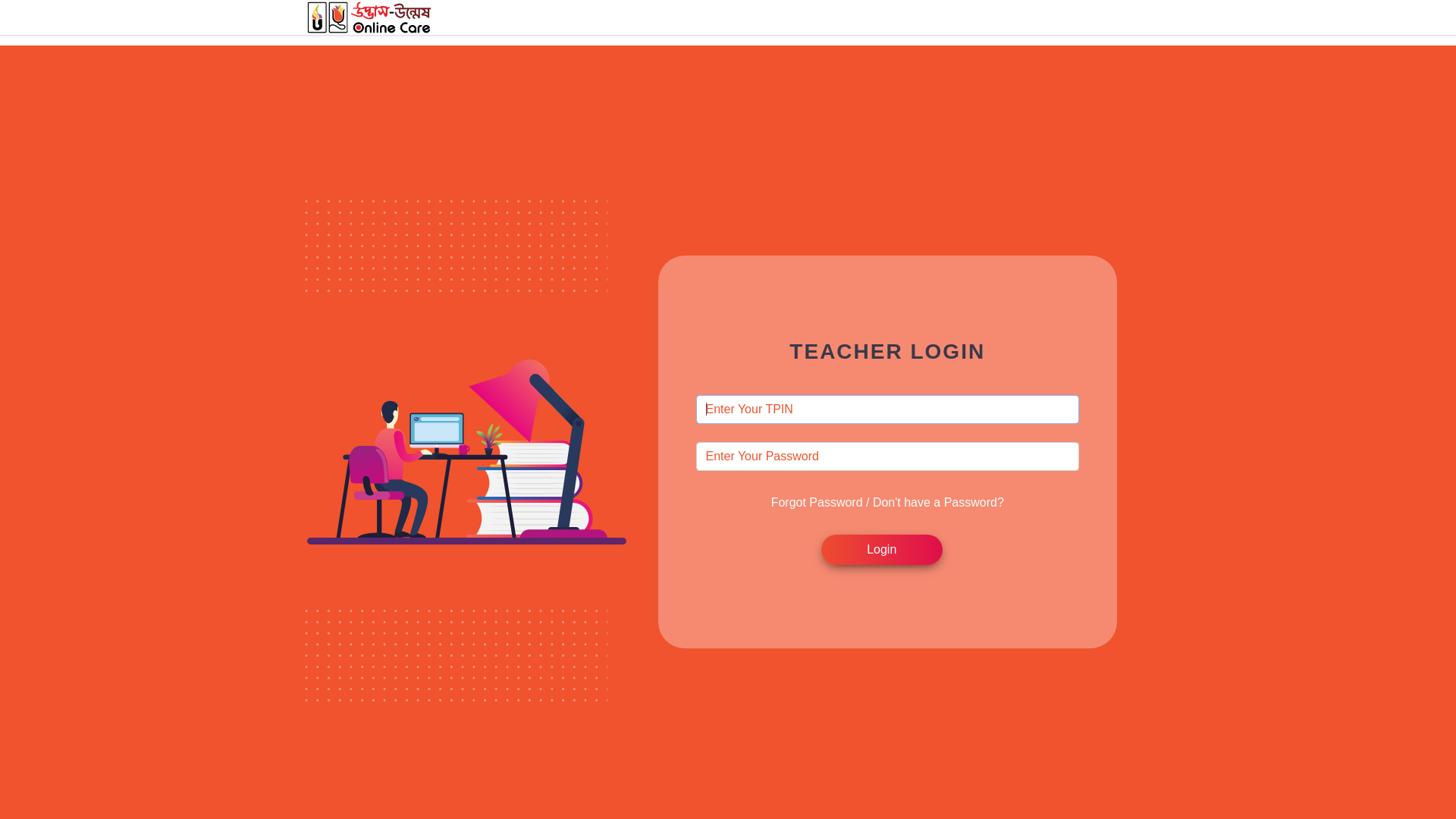 website screenshot of https://teacher.udvash-unmesh.com