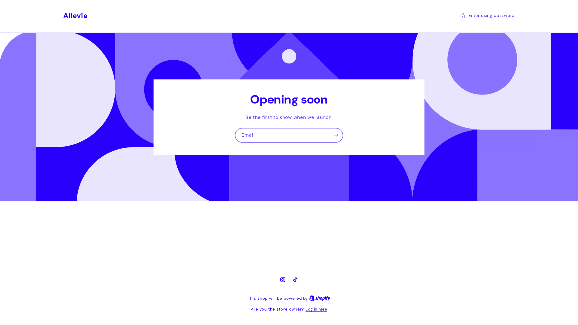 website screenshot of https://alleviahealth.shop/