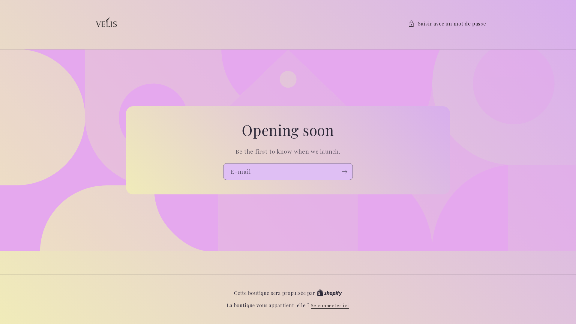 website screenshot of https://getvelis.fr/