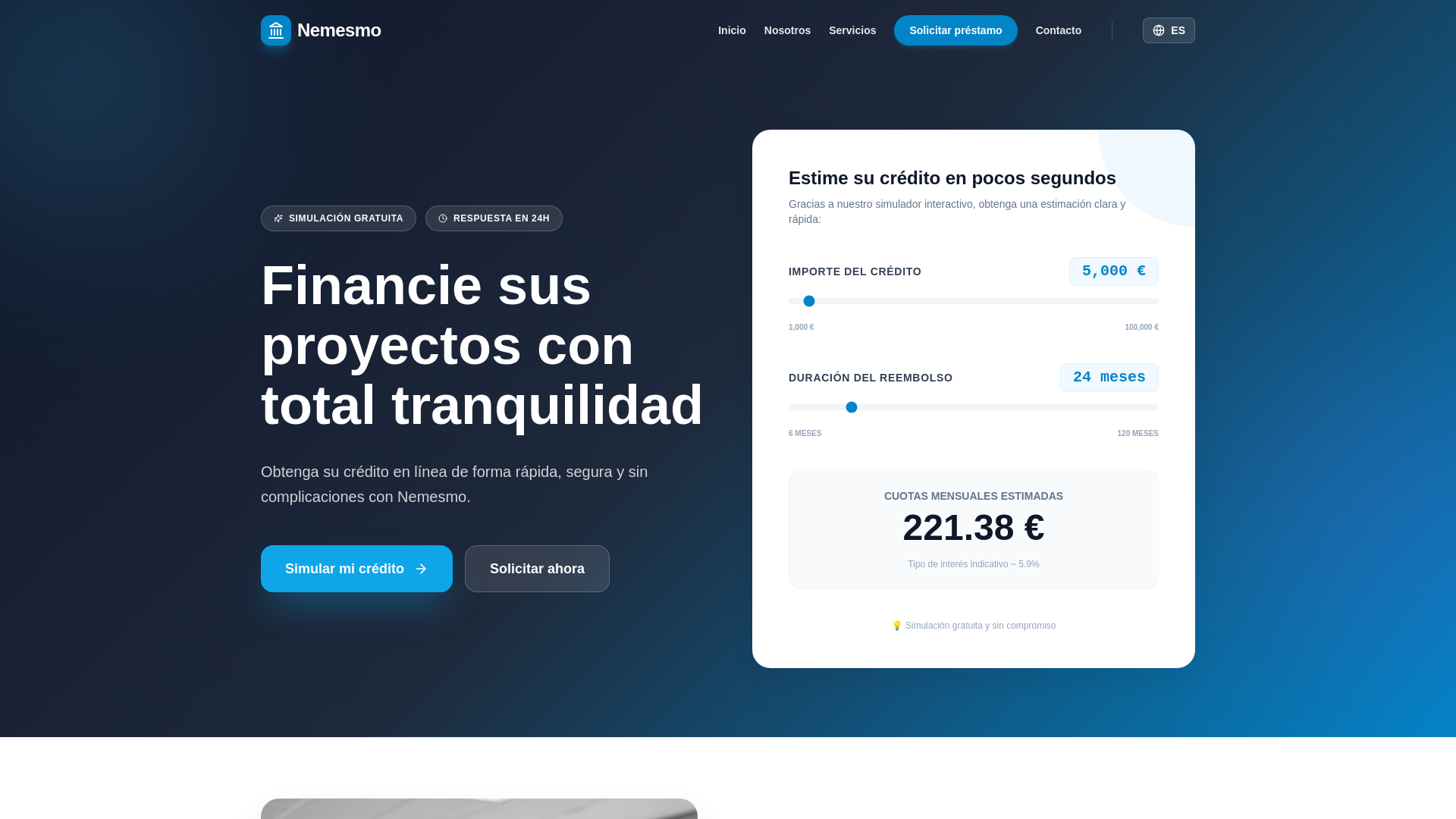 website screenshot of https://nemesmo.com