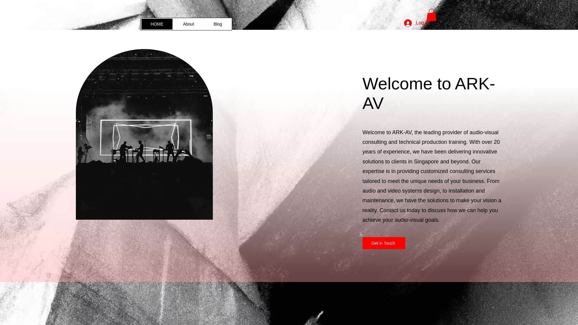 website screenshot of https://ark-av.com