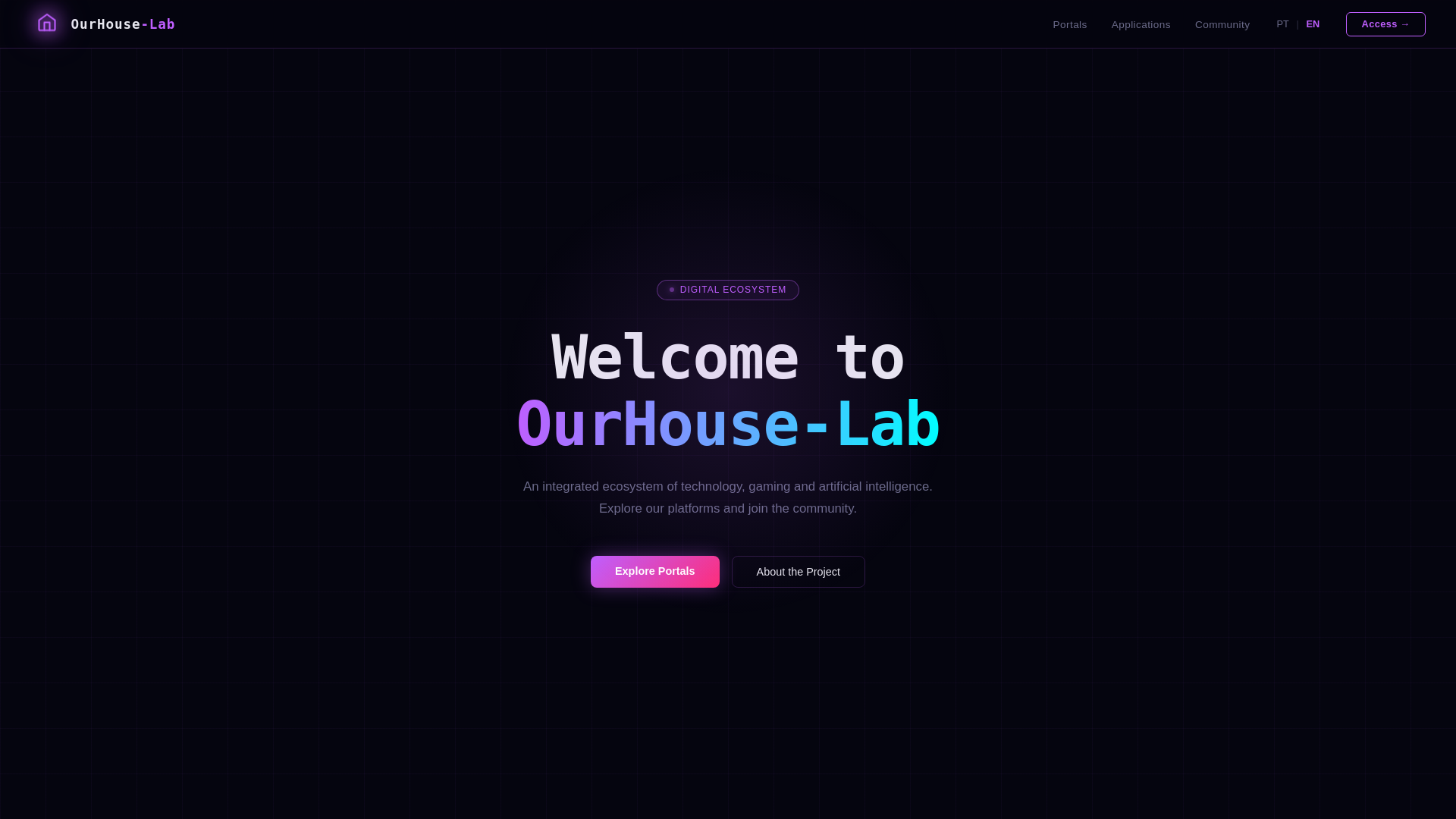 website screenshot of https://ourhouse-lab-portal-cna.pages.dev/