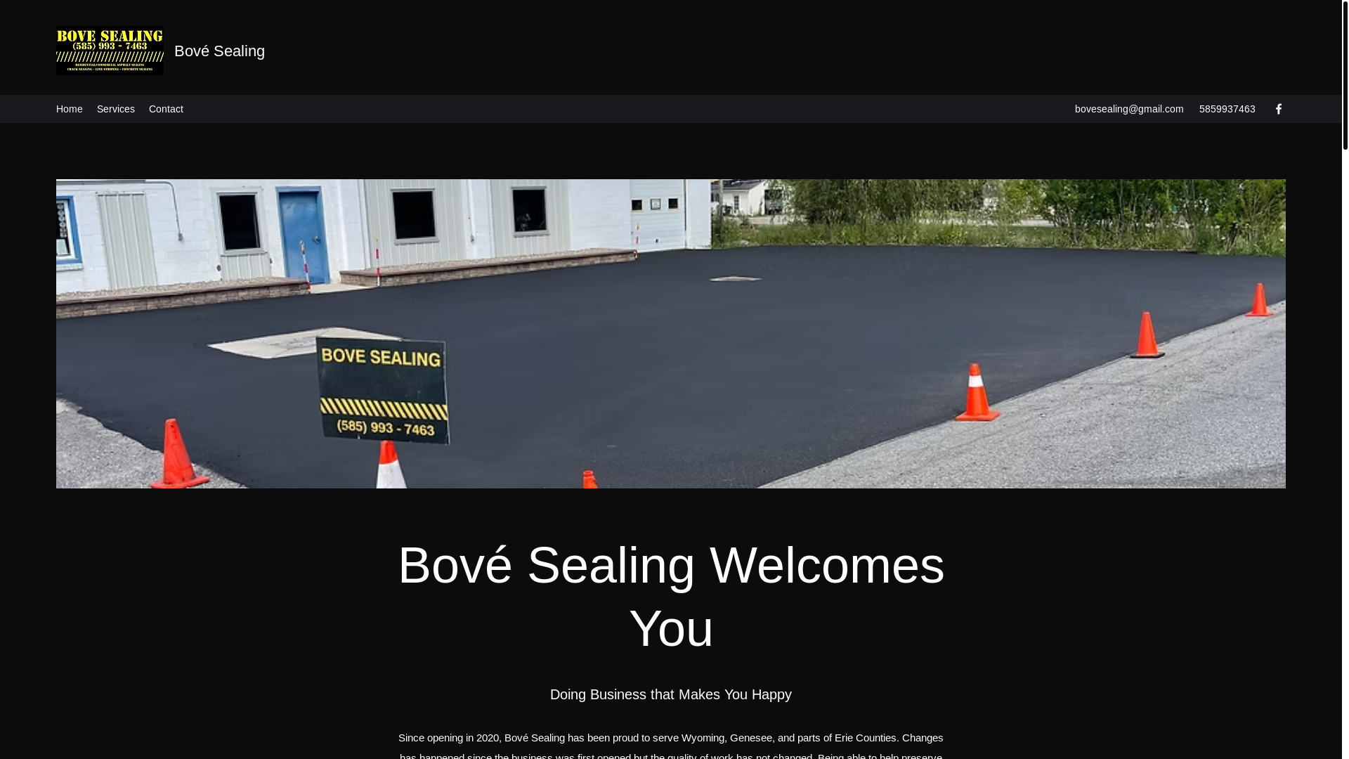 website screenshot of https://bovesealing.com/